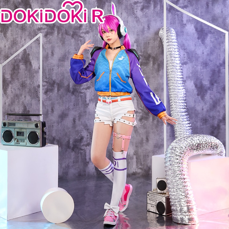 D.Va EDM ڽ  ġ [S-3XL] DokiDoki-R ǻ ġ DVA EDM ڽ ǻ,  ϳ ÷ 